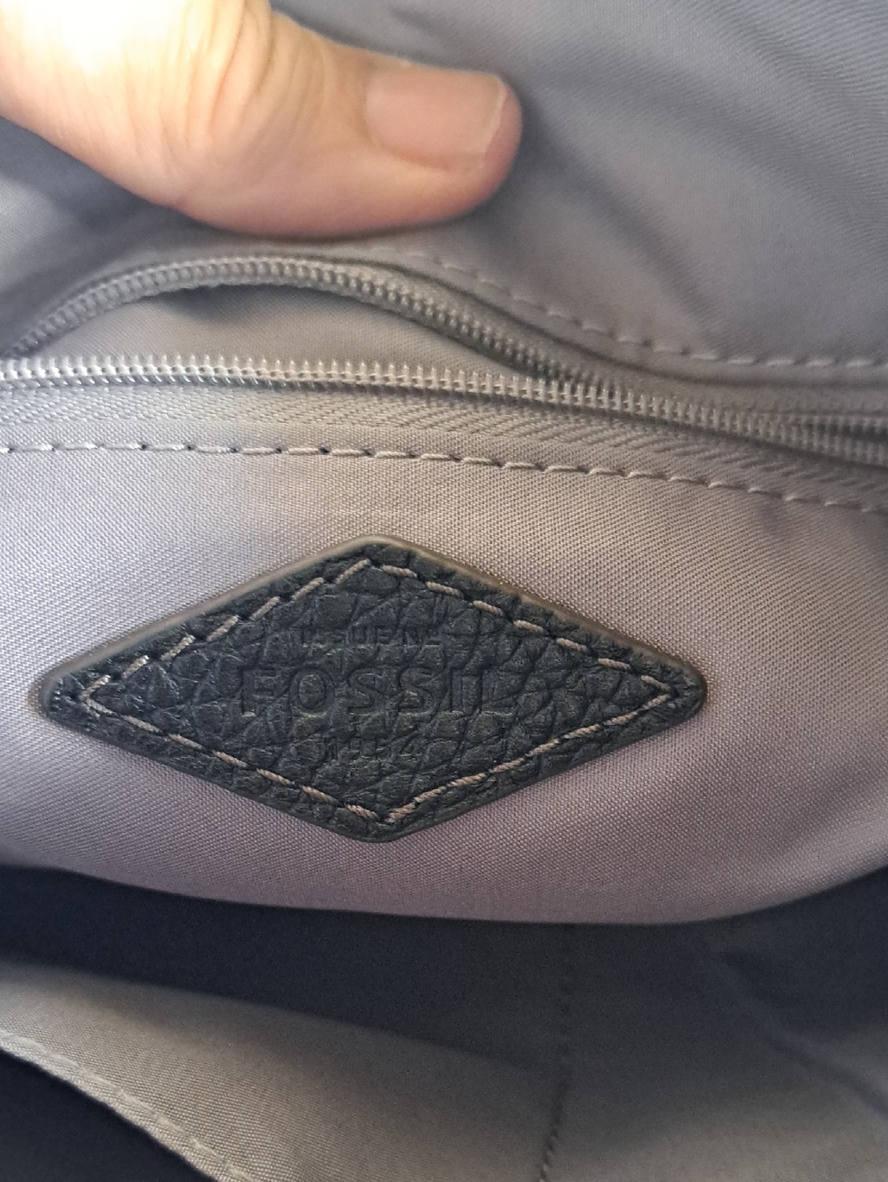 Fossil Black Pebbled Leather Crossbody with Gold Hardware - Picture 6 of 15